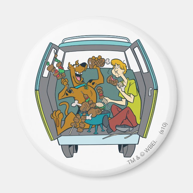 Aimant Scooby Doo & Shaggy Dans La Machine Mystérieuse (Devant)