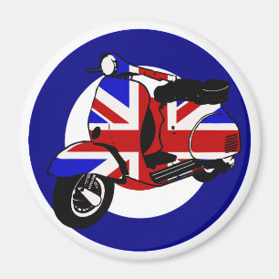 Aimant Scooter britannique de mod sur la cible