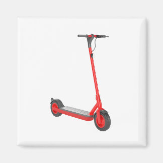 Aimant scooter électrique rouge