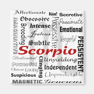 Aimant Scorpio Astrologie Zodiac Horoscope Collage Motif