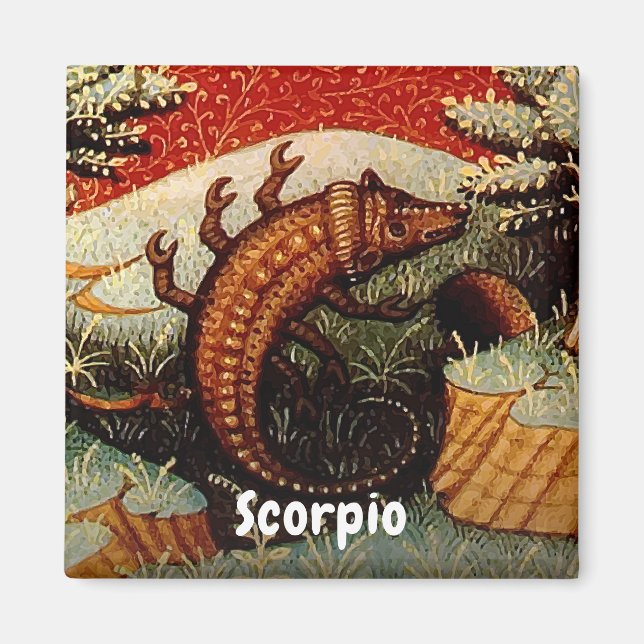 Aimant Scorpio Scorpion signe Zodiac Anniversaire (Devant)