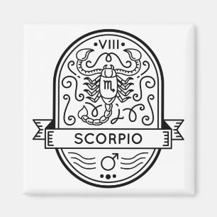 AIMANT SCORPIO SYMBOLE DE BADGE ZODIAC