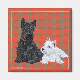 Aimant Scottie Adulte & chiot Westie