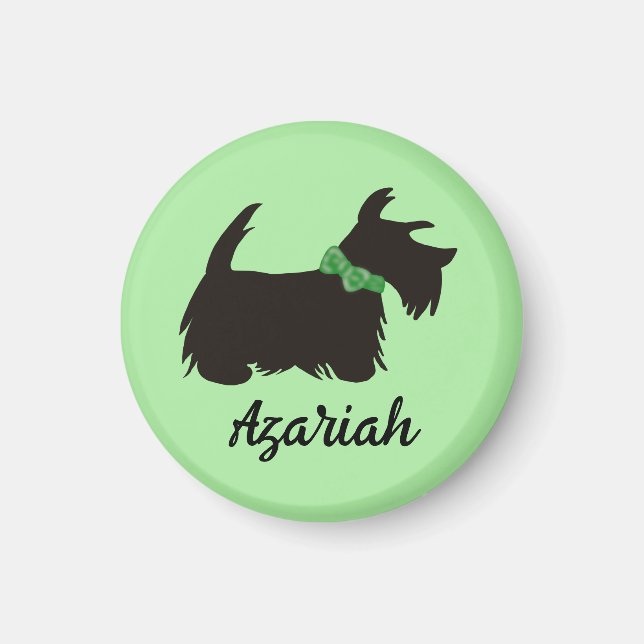 Aimant Scottie dog Magnet, Scottish terrier Button (Devant)