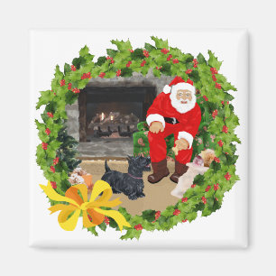 Aimant Scotties à Noël
