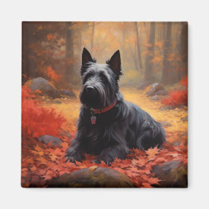 Aimant Scottish Terrier en automne Leaves Fall Inspire