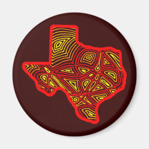 Aimant Scribbleprints Texas