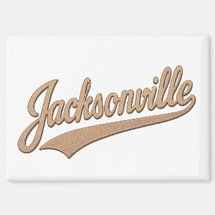 Aimant Script de cuivre rétro de Jacksonville - Vintage c