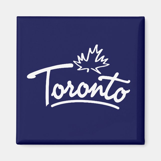 Aimant Script feuille de Toronto (Devant)