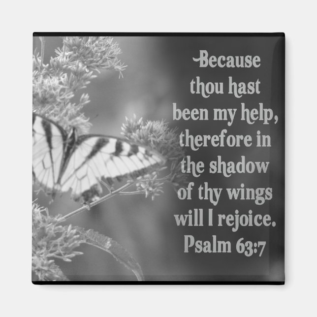 AIMANT SCRIPTURE PSALM 63:7 W/ BOUTEILLES (Devant)