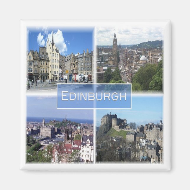Aimant SCT011 EDINBURGH, Ecosse, Réfrigérateur (Devant)