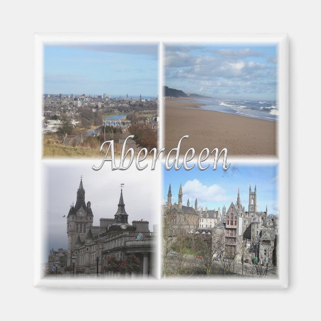 Aimant SCT016 ABERDEEN, Ecosse, Réfrigérateur (Devant)