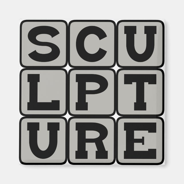 Aimant Sculpture, forme d'art physique (Devant)