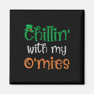 Aimant Se détendre avec mes O'mies drôle de Saint-Patrick