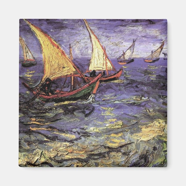 Aimant Seasons à Saintes Maries par Vincent van Gogh (Devant)
