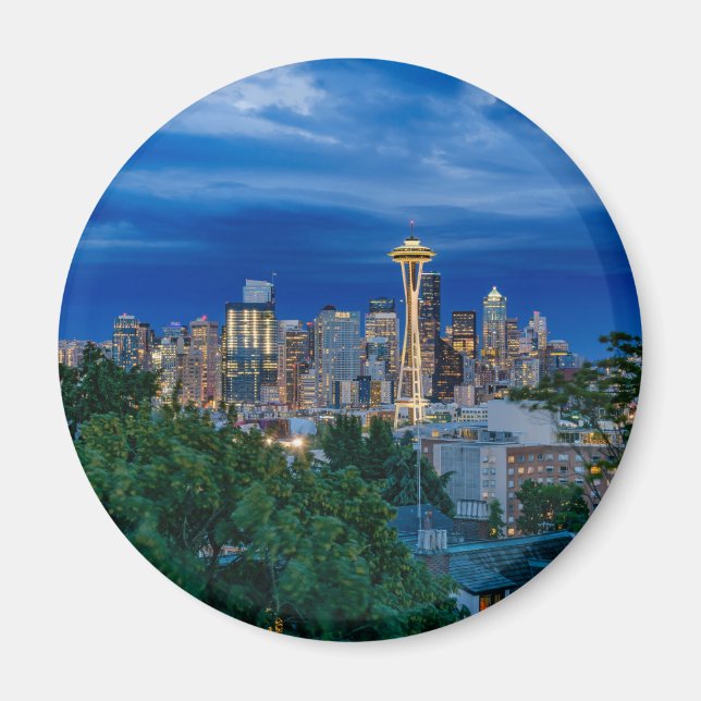 Aimant Seattle Skyline à Dusk (Devant)