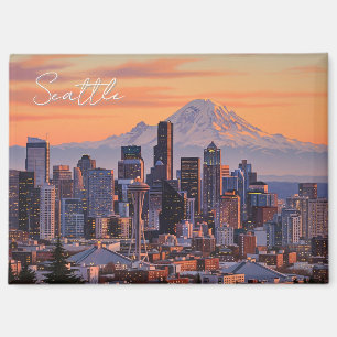 Aimant Seattle Washington Mt Rainier Sunset
