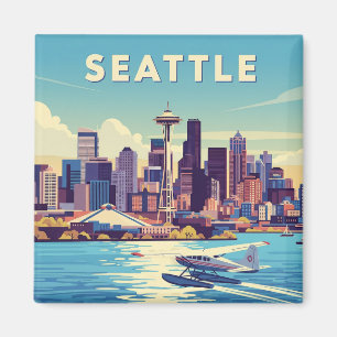 Aimant Seattle Washington Retro