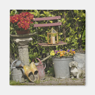 Aimant seaux, chaussures et fleurs, Zaanse Schans,