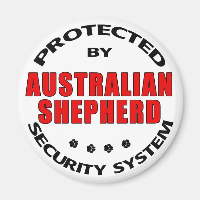 Aimant Sécurité des bergers australiens (Devant)