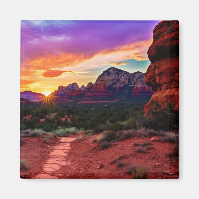 Aimant Sedona Arizona Red Rocks Nature Beau coucher de so (Devant)
