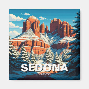 Aimant Sedona Arizona Travel Red Rocks neige