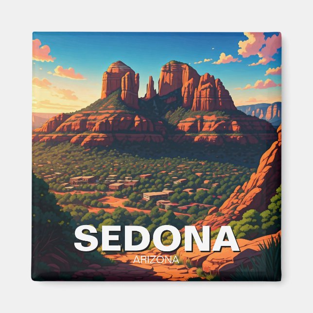 Aimant Sedona Arizona Travel Red Rocks Vertical (Devant)