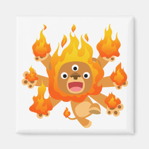 Aimant Seigneur du Feu ! ! (mignon lion de dessin animé) 