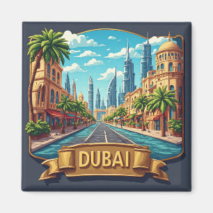 Aimant 🧲 Séjour de rêve à Dubaï Voyage Souvenir 🌴