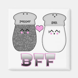 Aimant Sel Kawaii n poivre BFF