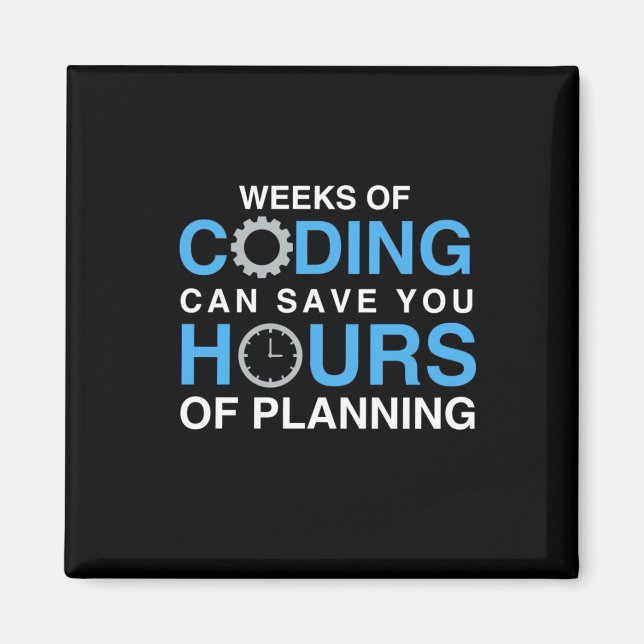 Aimant Semaines De Programmation Du Codage (Devant)