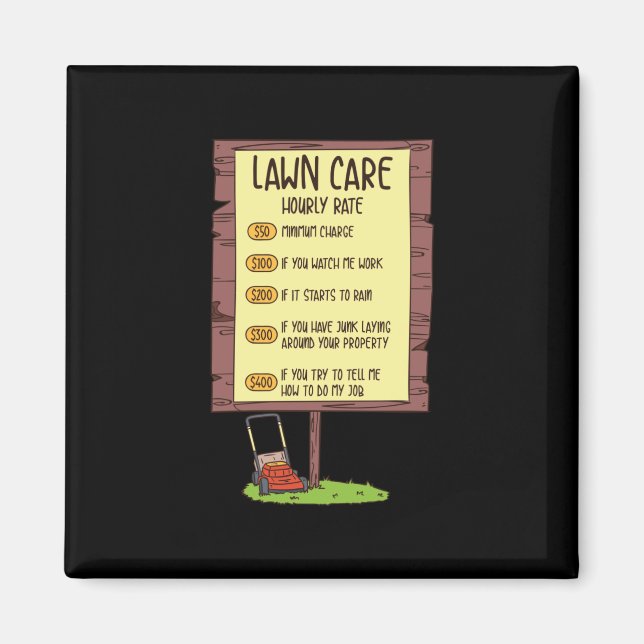 Aimant Semelle de pelouse - Soins de pelouse tarif horair (Devant)