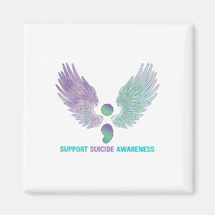 Aimant Semicolon Wings Support Suicide Sensibilisation Tu