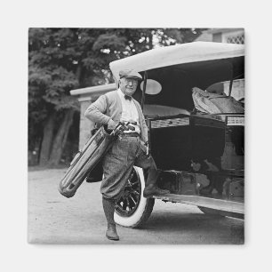 Aimant Sénateur jouant au golf, les années 1920