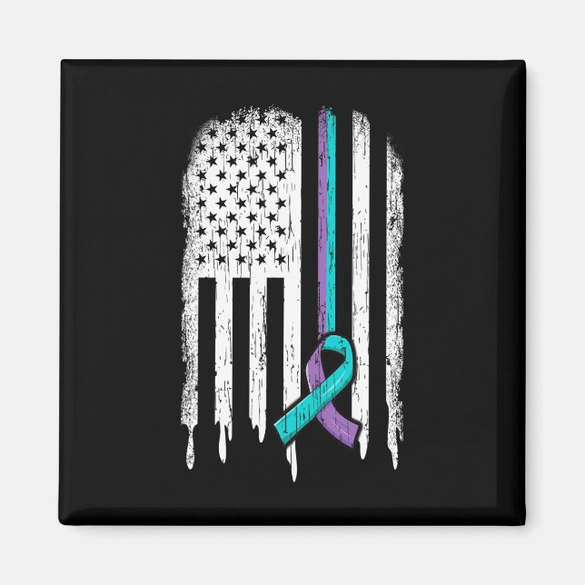 Aimant Sensibilisation à la prévention du suicide Drapeau (Devant)