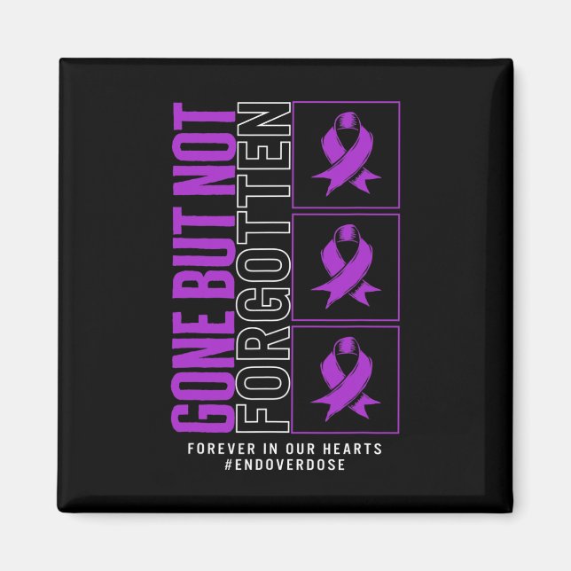 Aimant Sensibilisation À La Surdose De Drogue Disparue Ma (Devant)