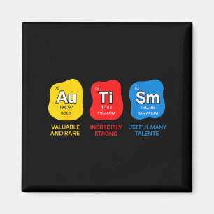 Aimant Sensibilisation à l'autisme science tableau périod