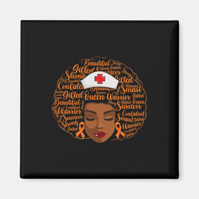 Aimant Sensibilisation au cancer du sang Soins infirmiers (Devant)