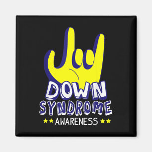 Aimant Sensibilisation au syndrome Je t'aime Signe main v
