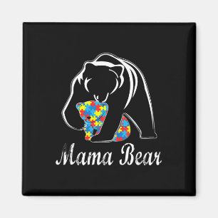 Aimant Sensibilisation sur l'autisme Mama Soutien aux our