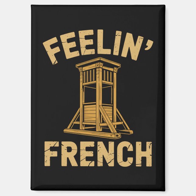 Aimant Sentiment de Guillotine Vintage française (Recto)