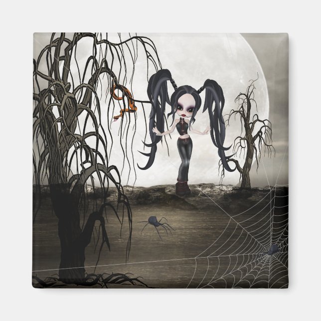 Aimant Sepia Goth Girl (Devant)