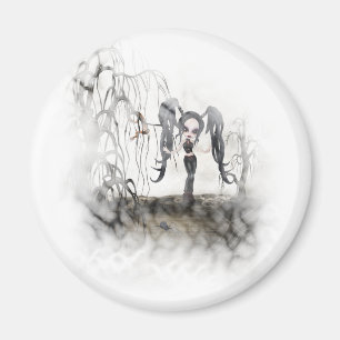 Aimant Sepia Goth Girl Vignette