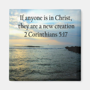 AIMANT SERENE 3 CORINTHIANS PHOTO 5:17 OCÉAN SCENE