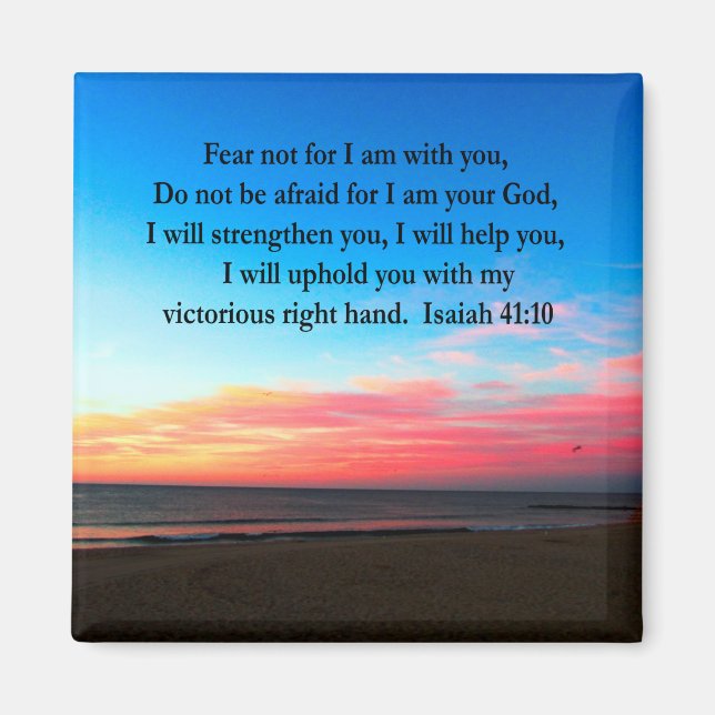 AIMANT SERENE ISAIAH 41:10 PHOTO DU LEVER (Devant)