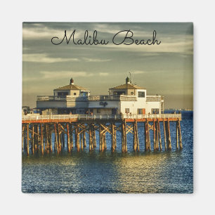 Aimant Serene Malibu Beach Pier Californie