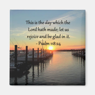 AIMANT SERENE PSALM 118:24 COUCHER DE SOLEIL SUR LE LAC