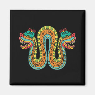 Aimant Serpent Double Tête Aztèque Mexique Art