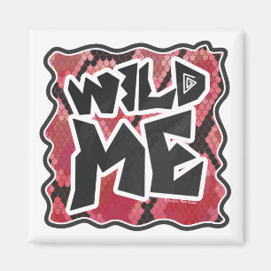 Aimant Serpent Wild Me Black et Red Print
