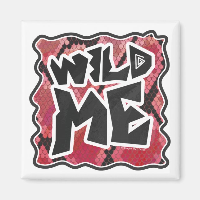 Aimant Serpent Wild Me Black et Red Print (Devant)